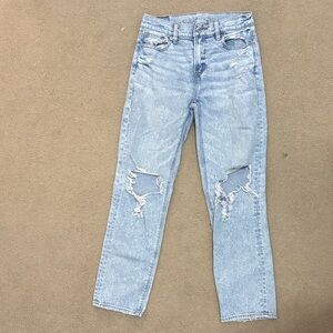 American Eagle Outfitters Light Blue Straight Leg Jeans